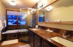 BR 1- En Suite Bath with Dual Vanities, Glass Shower, Separate Tub